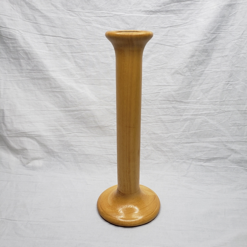 Thomas Blond Wood Candle Stick Holder 10"